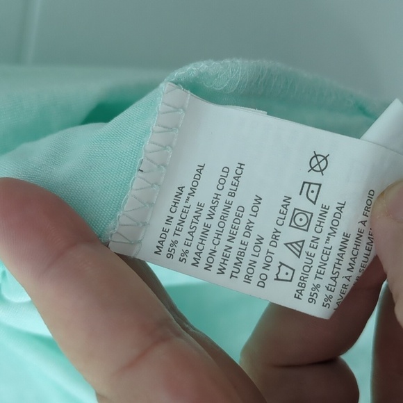 Prana slub jersey tee v neck soft fabric light green color XL - Picture 5 of 7